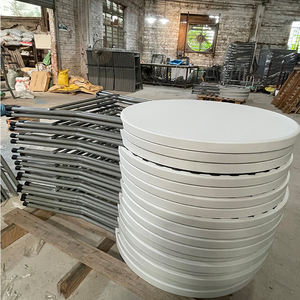 Mesa Plegable Redonda Blanca <span class=keywords><strong>de</strong></span> <span class=keywords><strong>Resina</strong></span> Plástica Ligera y Económica para Banquetes - Product Image 6