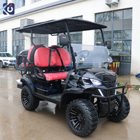 CAMP-Voiturette de golf tout-terrain électrique au lithium pour 4 places, mini voiturette de golf relevée