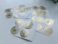 Autocollant de logo doré de luxe électroplaqué personnalisé, autocollants en métal en relief 3D
