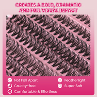 Extensions de cils en grappes 20D à volume intense pour auto-greffe DIY