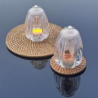 Lanterne LED créative miniature en forme de citrouille en plastique transparent, sans flamme, flottante, à installer dans l'eau, suspendable