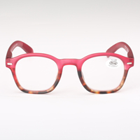 Vente en gros OEM Lunettes de lecture unisexe en plastique léger Lunettes mode carrées surdimensionnées colorées personnalisées