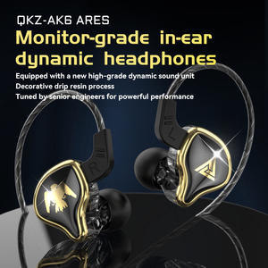 QKZ AK6 <span class=keywords><strong>Ares</strong></span> Auriculares deportivos y auriculares Enchufe de 3,5mm Música con cable con micrófono Auriculares Subwoofer Manos libres para auriculares para correr - Product Image 3