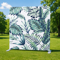 Structure d'affichage pliable en aluminium avec toile de fond en tissu à sublimation thermique sur le thème floral pour stand d'exposition et décoration de scène intérieure