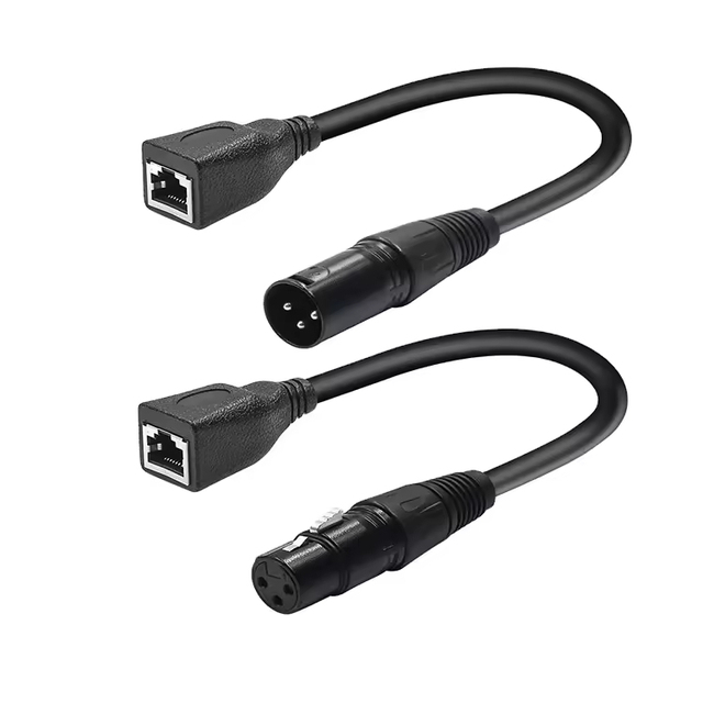 Wholesale 3/5 PIN XLR to RJ45 DMX512 Cable, XLR to Ethernet Stage Light Signal Extension Cable
