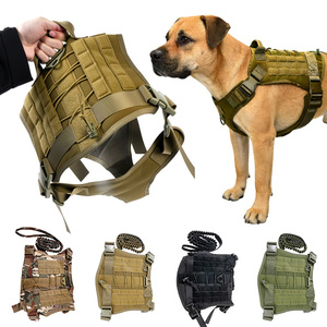 Harness Taktis Heavy Duty untuk Hewan Peliharaan dengan Pegangan, Rompi Anti Tarik, Rompi Anjing yang Dapat Disesuaikan untuk Pelatihan, Berburu, dan Berjalan - Product Image 1