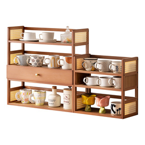 <b>Desktop</b> multi-functional storage rack, multi-tiered <b>shelf</b>, office tiered rack, cup holder, organizer, storage rack, small - Product Image 5