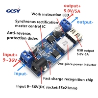 Convertisseur de puissance abaisseur DC-DC 24V/12V vers 5V 5A, remplacement du LM2596S, module de charge abaisseur USB réglable