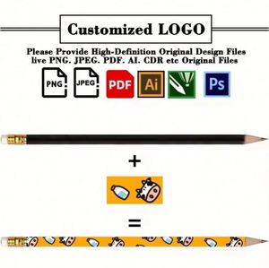 Wholesale Back to School Cheap Price Custom Wood Gift 7 Inch Hb 2B 2H <b>Lead</b> Hexagonal Round Triangle Pencil With Eraser - Product Image 2