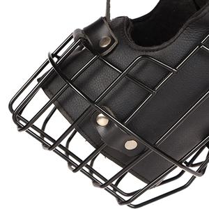 <span class=keywords><strong>Bozal</strong></span> de Cuero Personalizado para Perro, Color Negro, con Cubierta de Acero, Disuasorio, Anti-Mordidas, Táctico, para Entrenamiento, para Pastor Alemán y Rottweiler - Product Image 2