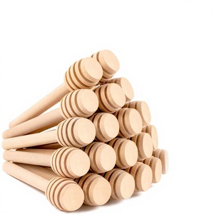 25 pièces de bâtonnets à miel en bois naturel de qualité supérieure, 3 pouces, design mini nid d'abeille, pour déposer le miel dans les pots, idéal pour les mariages et les fêtes - Product Image 1