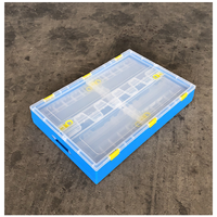 Boîte de déménagement réutilisable à usage intensif Bac fourre-tout empilable industriel en plastique Caisses de stockage à couvercle attaché pour entreprises de déménagement
