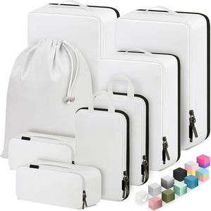 8 ensembles <span class=keywords><strong>de</strong></span> cubes d'emballage <span class=keywords><strong>de</strong></span> compression portables fermeture à glissière organisateurs <span class=keywords><strong>de</strong></span> bagages étanches pour le voyage pour les bagages <span class=keywords><strong>de</strong></span> cabine enregistrés - Product Image 1
