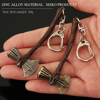 Porte-clés hache en alliage de zinc de 8 cm, réplique 3D de l'hache Stormbreaker de haute qualité, porte-clés d'arme de film durable, cadeau pour les fans masculins