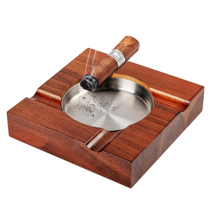 Direct Manufacturer Custom Logo Square Ceramic Wood Foldable Modern <b>Cigar</b> Ashtray Portable Lighters Smoking <b>Accessories</b> Gift Box - Product Image 1