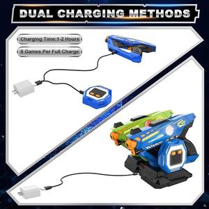 Набор лазерных меток, 2 пистолета, перезаряжаемые со светодиодным дисплеем, стрельба, боевые игры, инфракрасные метки, проектор, игра - Product Image 4