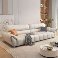 4-Sitzer Weißes Leder-Ecksofa mit Relaxfunktion und Stauraum für Großfamilien-Wohnzimmer