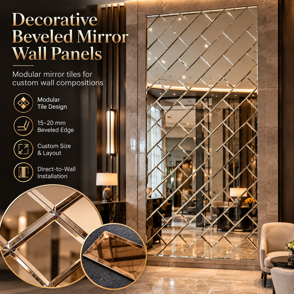 Custom Mirror Feature Wall Panels for Interior Design Studios and ...