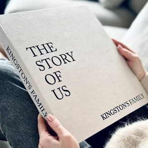 <span class=keywords><strong>Album</strong></span> Fotografico Personalizzato in Lino con Copertina Rigida "The Story Of Us" Libro <span class=keywords><strong>dei</strong></span> <span class=keywords><strong>Ricordi</strong></span> Familiare Personalizzato con Testo in Rilievo - Product Image 2