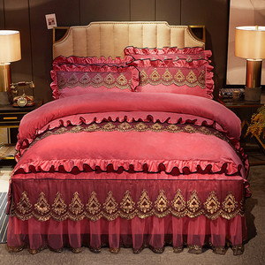 Bán Buôn Luxury Duvet Cover 100% Cotton Khách Sạn Duvet Cover Với Váy Kích Thước Bộ Đồ Giường - Product Image 2