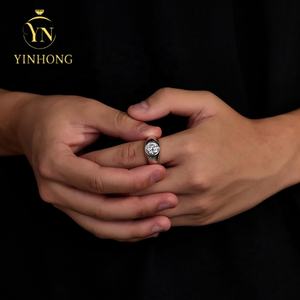 Neuer minimalisti scher hochwertiger Schmuck Moissan ite Silber Schmuck Hochzeits versprechen Ringe für Frauen und Männer - Product Image 5