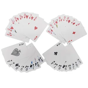 Custom Logo Printed Coated 100% Plastic Poker Waterproof Casino Plastic Playing Cards Manufacturer 63 88mm Plastic Playing Cards