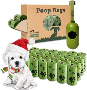 Eco Friendly Corn Starch Custom Plastic Biodegradable Pet Bags dog trash shit bags Dog Poop Waste Bag