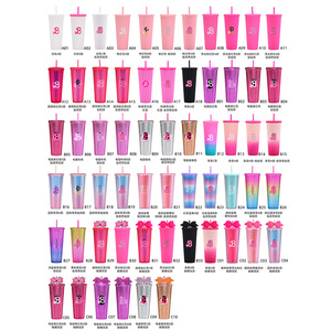 Vaso de Plástico de Doble Capa con Ventosa, 710ml, Gran Capacidad, Tipo Pajita, Ecológico, Portátil, Diseño Durian Diamante - Product Image 2