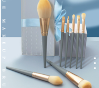 Acheter pas cher Ensemble maquillage cosmétique professionnel Pinceau de fond de teint en poudre synthétique pour les yeux 10Pcs Pinceaux de maquillage