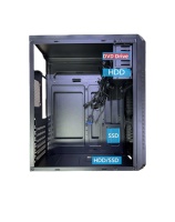 OEM M-ATX Mid Tower Aluminum Alloy SPCC ABS Black Computer Case USB3.0 Side Window 7 Expansion Slots Gaming Office/Home Use