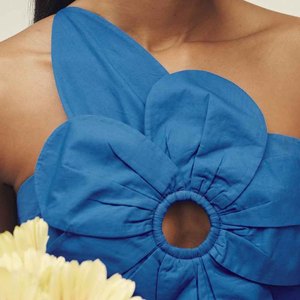 <span class=keywords><strong>Abito</strong></span> da Donna <span class=keywords><strong>Monospalla</strong></span> Senza Maniche con Scollatura Asimmetrica e Dettagli Traforati a Fiori, Vestito <span class=keywords><strong>Midi</strong></span> Formale e Casual - Product Image 4