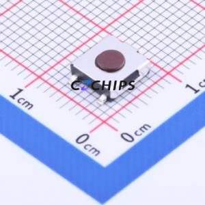 GT-TC090B-H025-L5 Tactile Switch SMD-5P,6.2x6.2mm Switch Single Pole Single Throw Round Button 2.5N Vertical Mount - Product Image 1