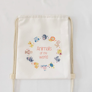 Mochila de Algodón con Logotipo Personalizado para Estudiantes, con Bonito Estampado Deportivo, Bolsa con Cordón para la Escuela y Deportes - Product Image 3