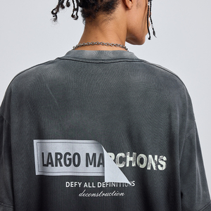 2026 Xu Hướng Mới Người Đàn Ông Của Axit Rửa T-Shirt 100% Cotton 180G Trọng Lượng Nhẹ Phun Nhuộm Tùy Chỉnh In Ấn Trống Quá Khổ T-Shirts Cho Nam Giới - Product Image 5