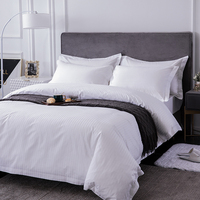 Parure de lit de luxe en coton 100% satiné pour hôtel, vente en gros, très demandée