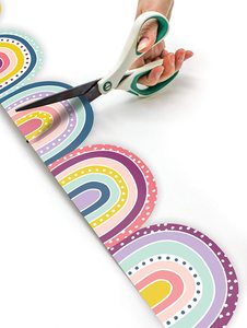 Pegatinas de tablero de colores borde embellecedor rayas boletín bordes pegatinas autoadhesivo pizarra borde para el aula - Product Image 3