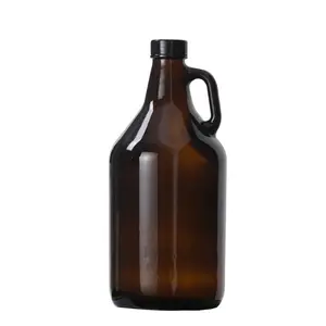 5 Liter Gallone recycelt Rotwein Growler Glasflasche mit großer Kapazität und Verschluss griff