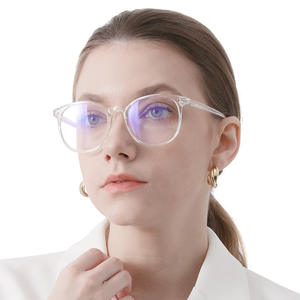 Gafas con montura ovalada TR90, anti luz azul, tamaño mediano, unisex, con lentes AC y protección contra la luz azul. - Product Image 1