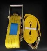Sangles à cliquet 5T/8T/10T, sangle en polyester avec crochet métallique, ceinture de serrage réglable pour le transport et la fixation des marchandises