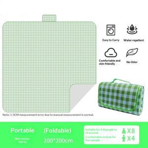Tapis de pique-nique à carreaux, anti-adhérent au sable et à l'herbe, imperméable, pliable et portable pour le parc, la plage, le camping et les pique-niques - Product Image 4
