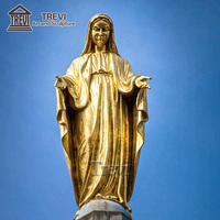 Statues religieuses en métal catholique en gros Statue de Vierge Marie en bronze énorme extérieure