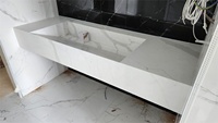 BOTON STONE Hôtel Lavabo Usine Ventes Directes Solide Surface Salle De Bains Lavabo Blanc Lavabo