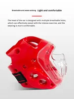 Casque de Taekwondo en plastique souple et respirant pour enfants et adultes, masque intégré pour l'entraînement Sanda et le karaté, protection intégrale de la tête