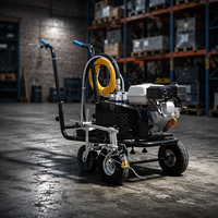 Machine de marquage routier au meilleur prix, pulvérisateur de peinture à froid à essence pour projets de marquage de lignes sur les parkings et les chaussées