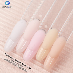 HEMA & TPO FREE Daisy Pink Rubber Base Coat Environmentally Milky Nude Base Gel Polish Pink <b>Brush</b> on Base Coat Gel Private Label - Product Image 6