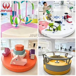 Beliebtes Weiß-Graues Maßgefertigtes Motorisiertes Pferdekarussell für Kinder, Indoor-Spielgeräte, Weichspiel-Karussell für Vergnügungspartys - Product Image 5