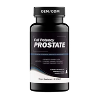 Gélules OEM de soutien de la prostate à pleine puissance pour adultes, à base de Palmier Nain et de Bêta-Sitostérol, pour le contrôle du flux urinaire et de la fréquence urinaire, 60 gélules