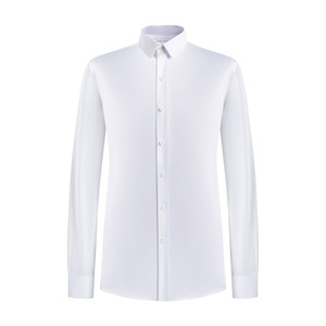 Light Blue Business Shirt Unisex Long Sleeve Solid Color Wrinkle Resistant Formal Wear For Interviews And Office Use - Product Image 5