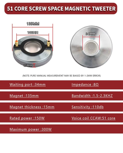 Hochwertiger Gertsound XY550-2S 51-Kern Titan-Dome 2-Zoll-Hochtöner Hornlautsprecher 65W Zwei-Wege-Audio-Crossover Metall-Lautsprecher - Product Image 2
