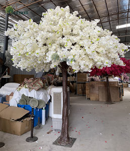 Grand arbre artificiel de <span class=keywords><strong>cerisier</strong></span> <span class=keywords><strong>en</strong></span> fleurs blanc d'<span class=keywords><strong>automne</strong></span> avec pot, décoration de paysage pour la maison, mariage, intérieur, 7 pieds - Product Image 1